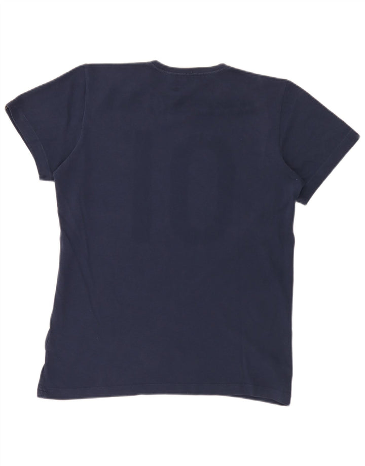 Adidas Mens Graphic T-Shirt Top Pequeno Algodão Azul Marinho