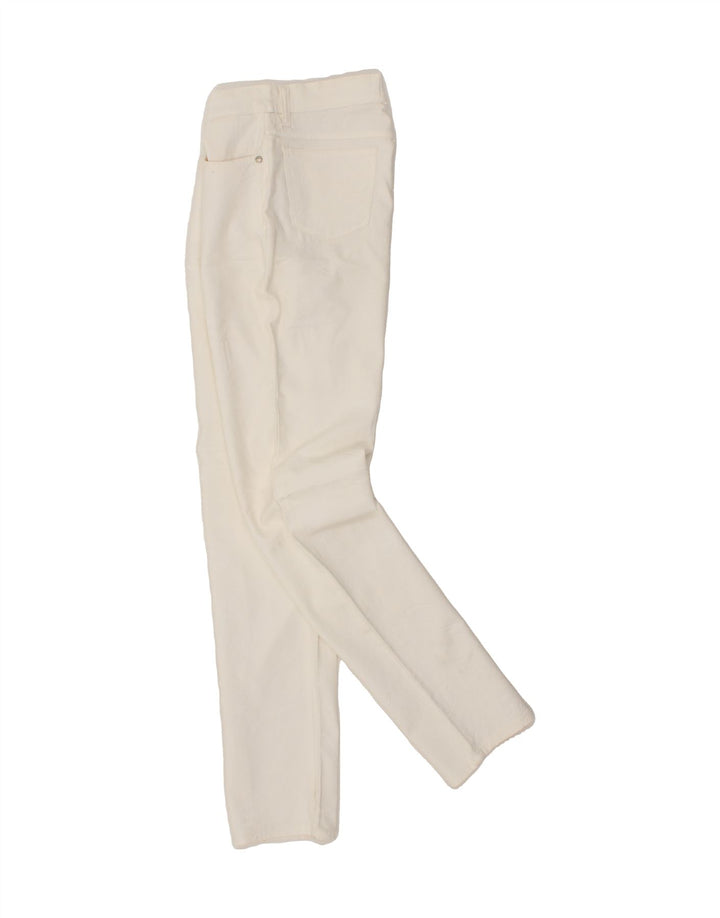 GATTINONI Womens Slim Casual Trousers W29 L31 White Cotton Vintage Gattinoni and Second-Hand Gattinoni from Messina Hembry 