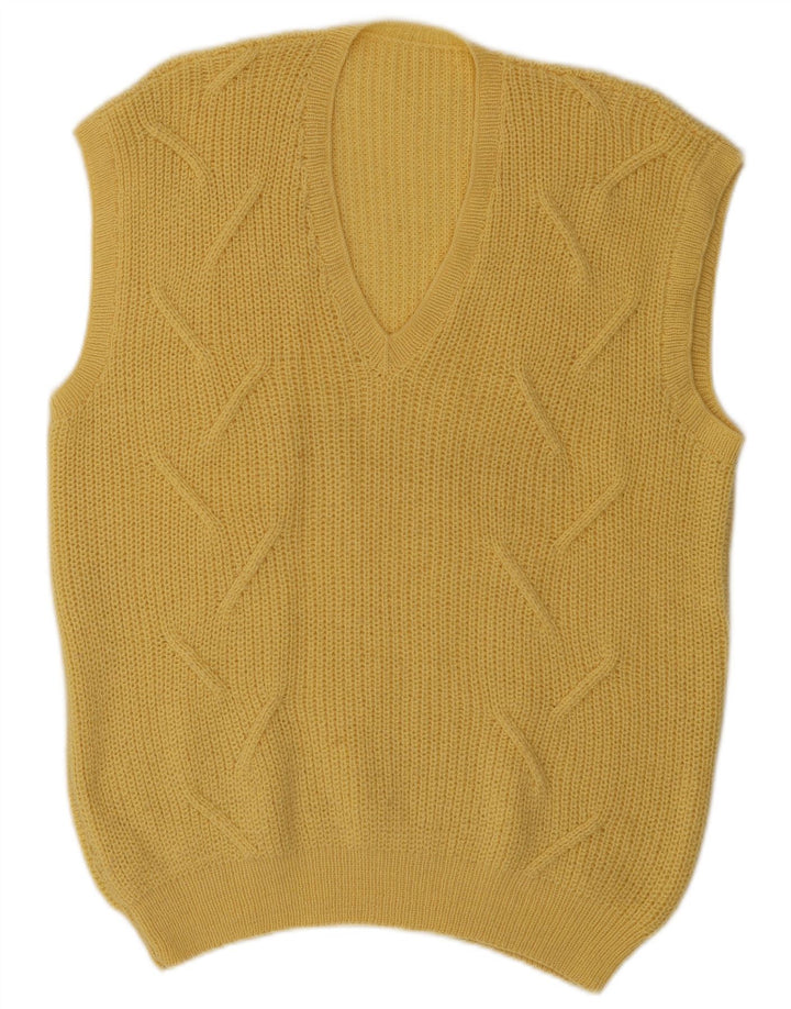 Regata masculina vintage com colete grande amarelo