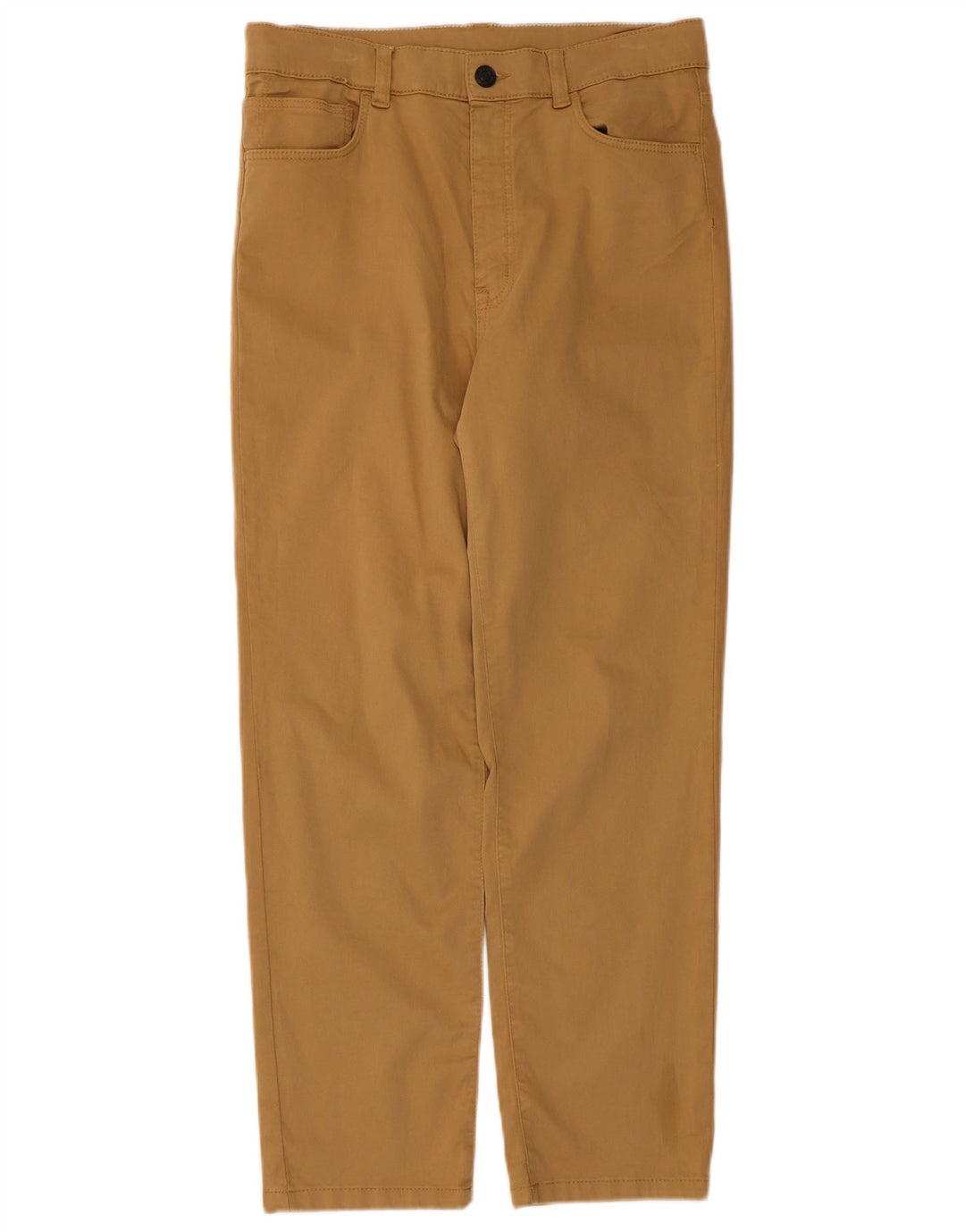 Calça feminina reta casual Massimo Dutti EU 40 médio W30 L26 bege