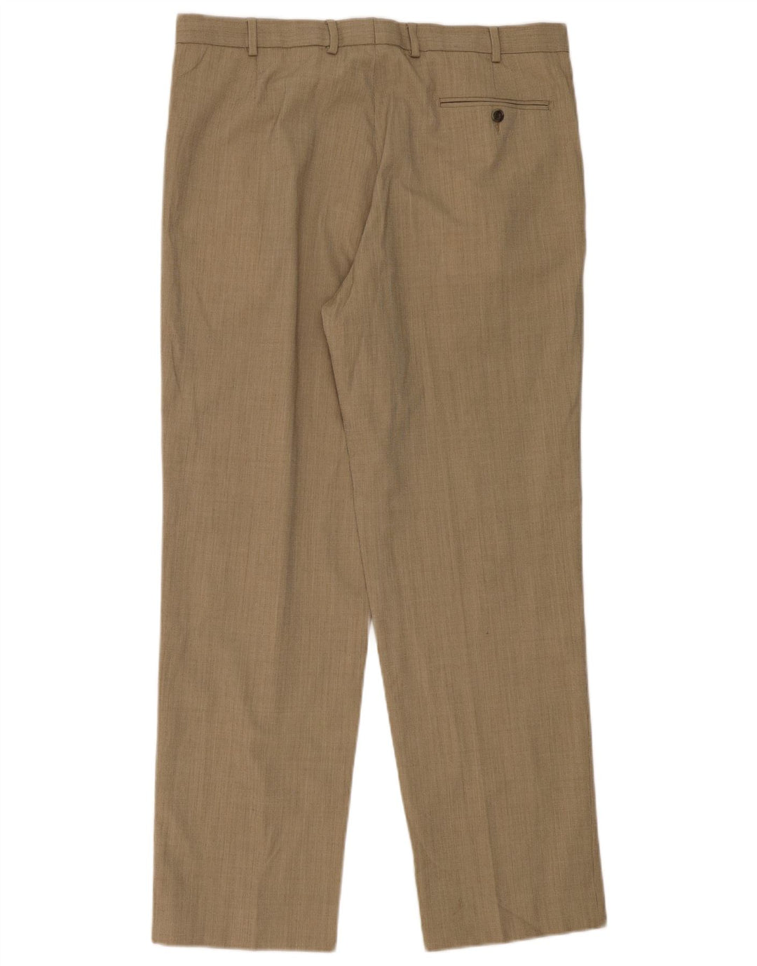 Calça de terno masculina MARKS & SPENCER W36 L31 poliéster bege