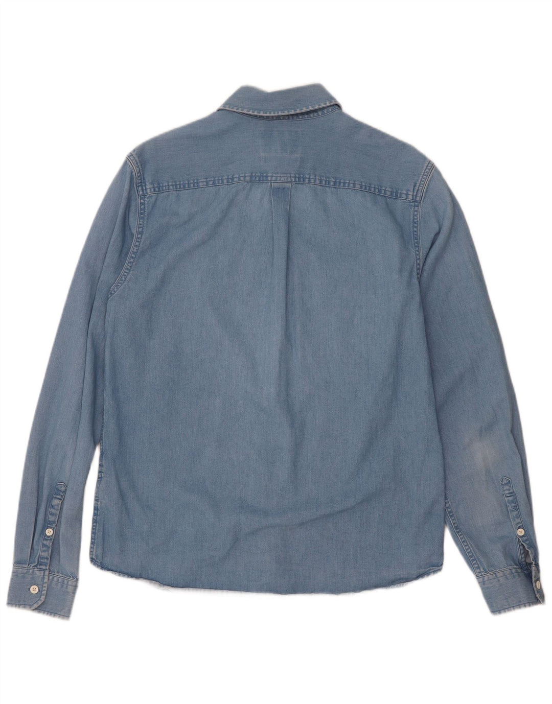 Camisa jeans masculina Calvin Klein Jeans de ajuste regular de algodão azul médio