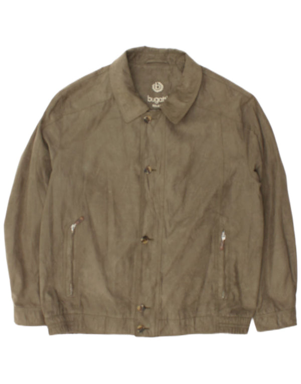 Bugatti Mens Bomber Jacket IT 56 3XL Khaki Polyester