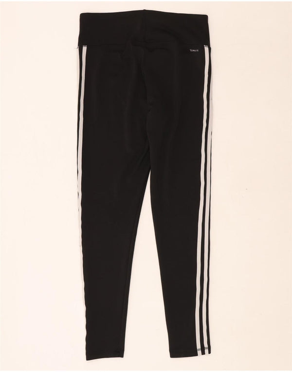 ADIDAS Womens Climalite Leggings UK 12/14 Médio Preto Poliéster