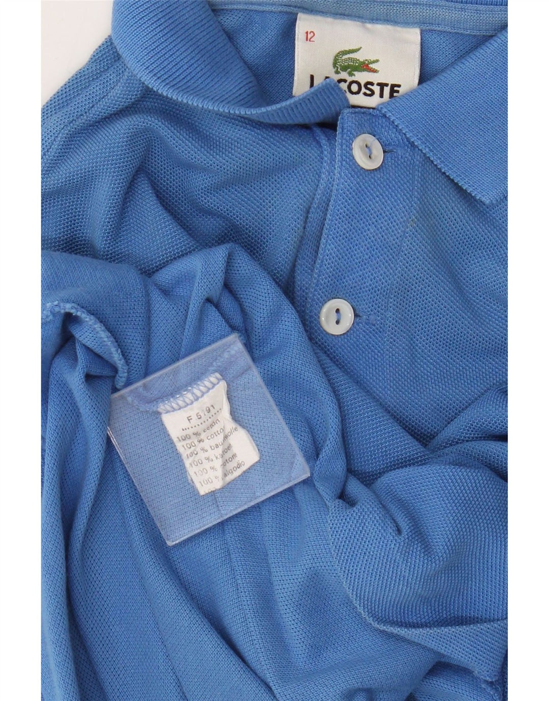 Polo Lacoste Menino 11-12 Anos Azul Algodão