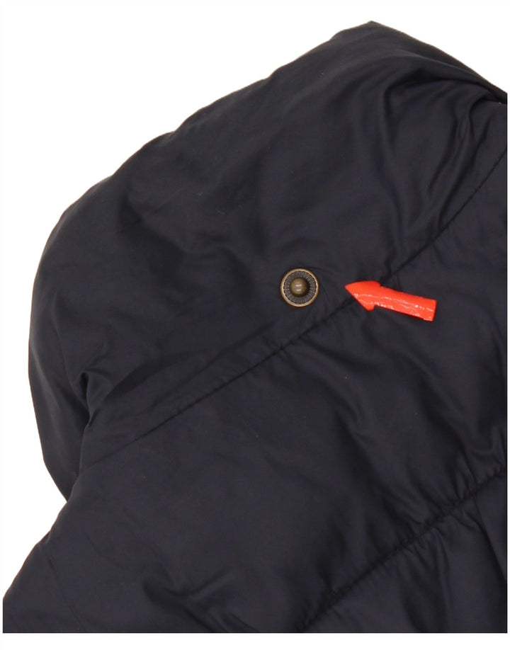 Colete acolchoado feminino Barbour UK 8 pequeno azul marinho poliamida