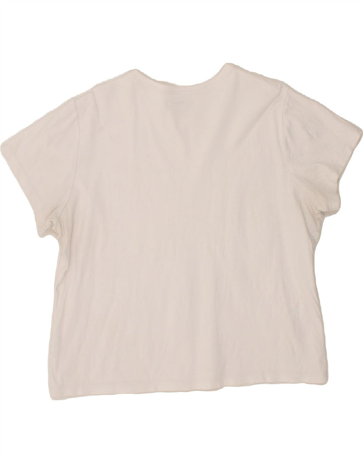 L.L.BEAN Womens T-Shirt Top UK 18 XL White Cotton Vintage L.L.Bean and Second-Hand L.L.Bean from Messina Hembry 