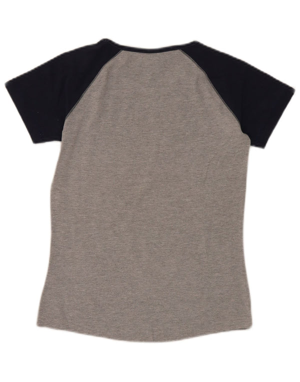 Camiseta gráfica feminina Nike UK 10/12 pequena cinza colorblock