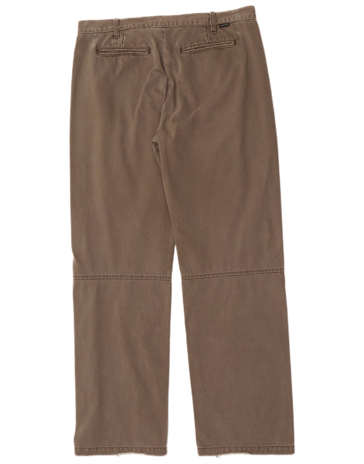 Calça chino reta masculina Calvin Klein W34 L33 cinza