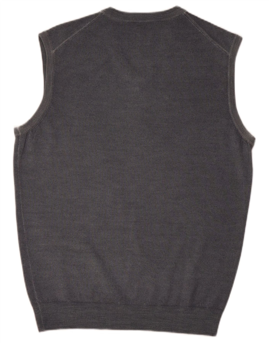 Boggi Mens Vest Tank Top cinza médio lã nova