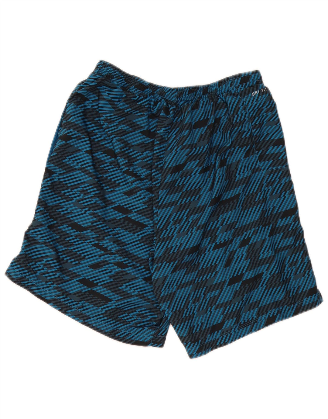 Shorts esportivos masculinos Nike Dri Fit poliéster geométrico azul médio