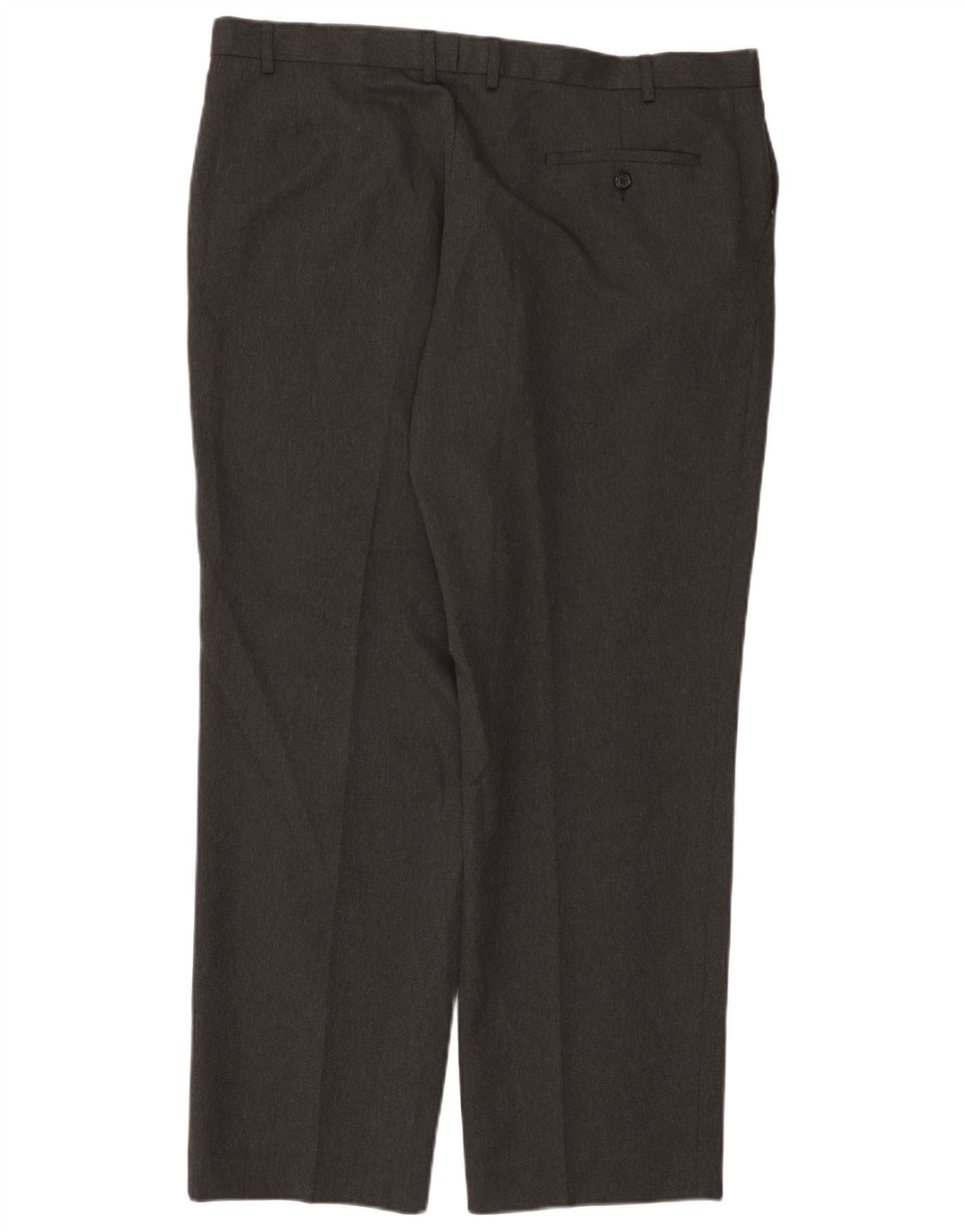 Calça masculina de terno reto Marks & Spencer W40 L31 poliéster preto