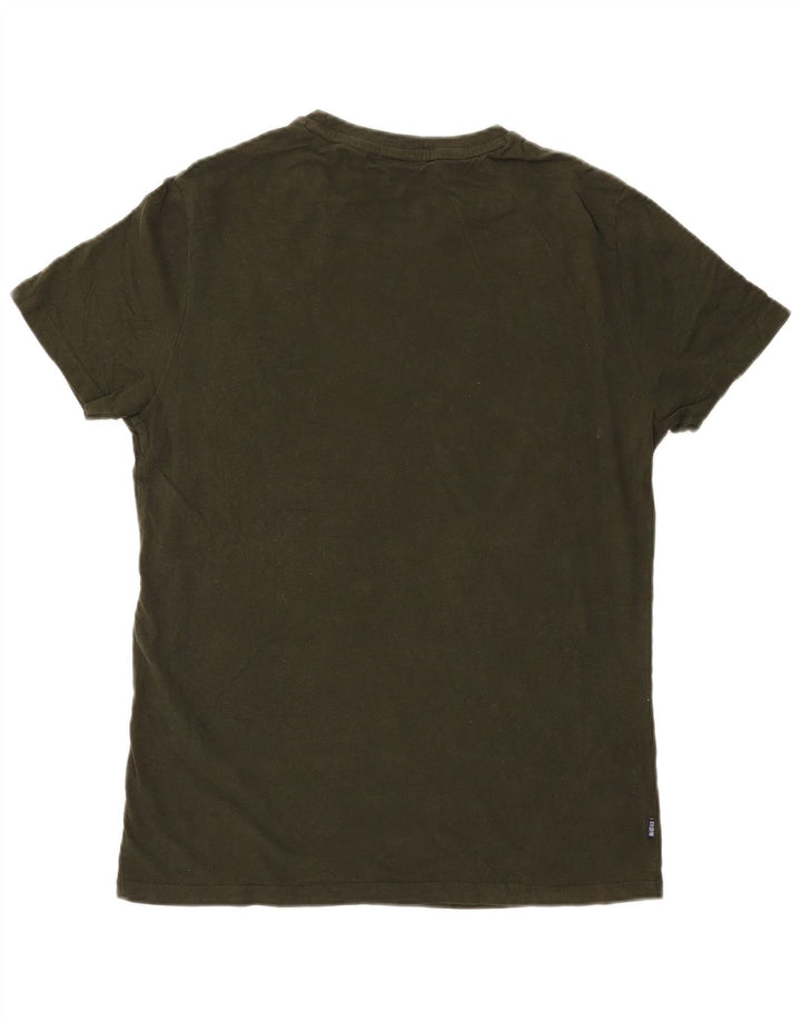 Camiseta masculina Superdry Top médio algodão verde