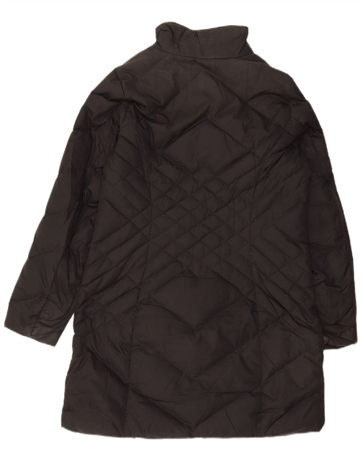 Casaco acolchoado feminino EDDIE BAUER UK 14 poliéster preto médio