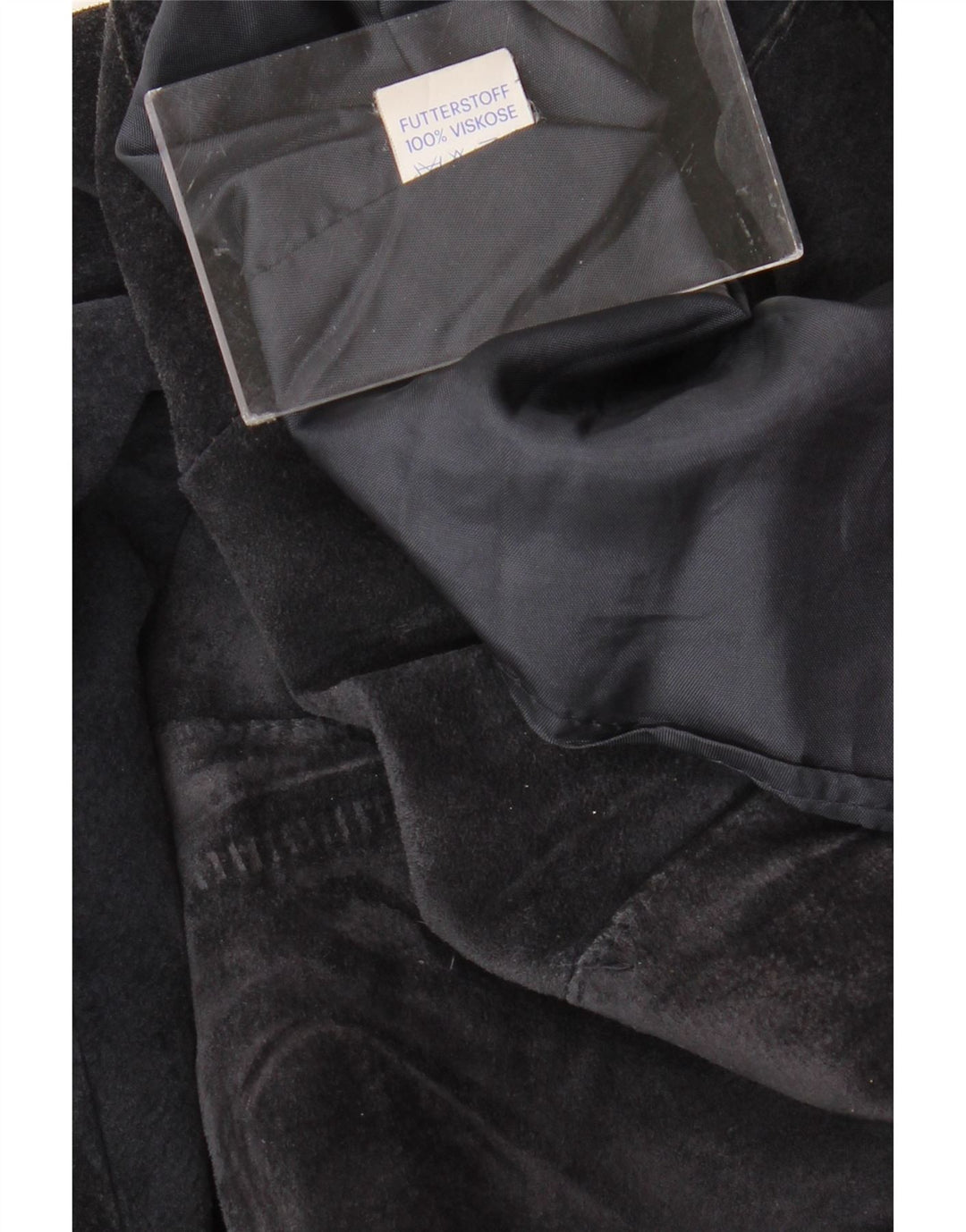 Jaqueta blazer feminina vintage com 1 botão e viscose azul marinho médio Reino Unido 14