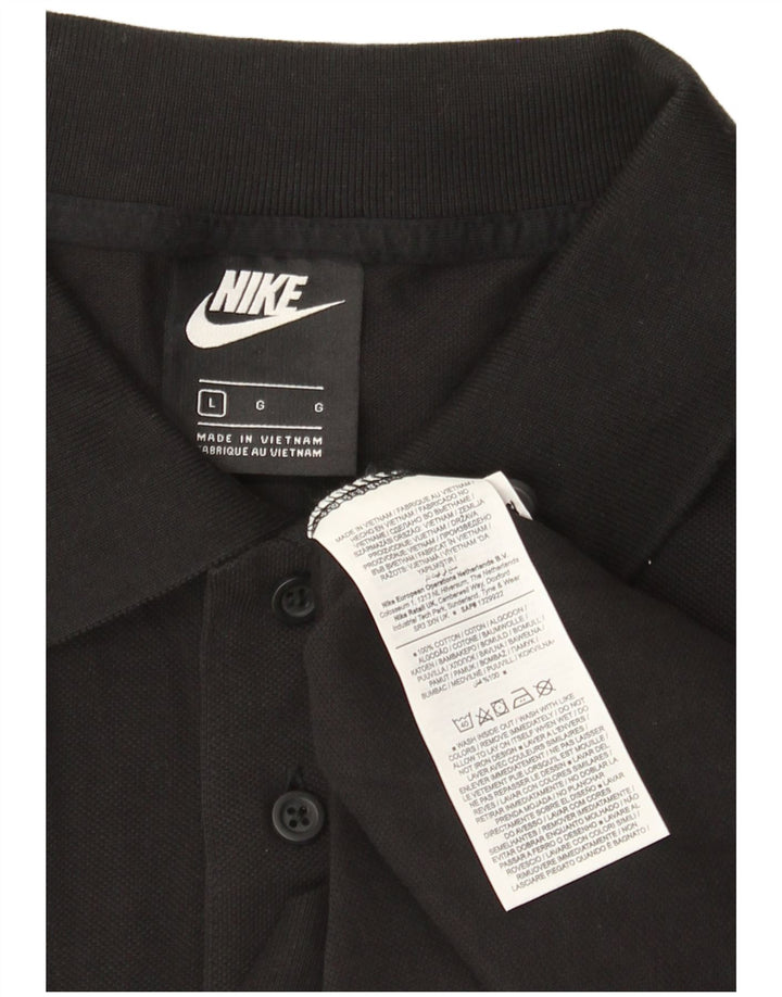 Camisa polo masculina Nike grande algodão preto