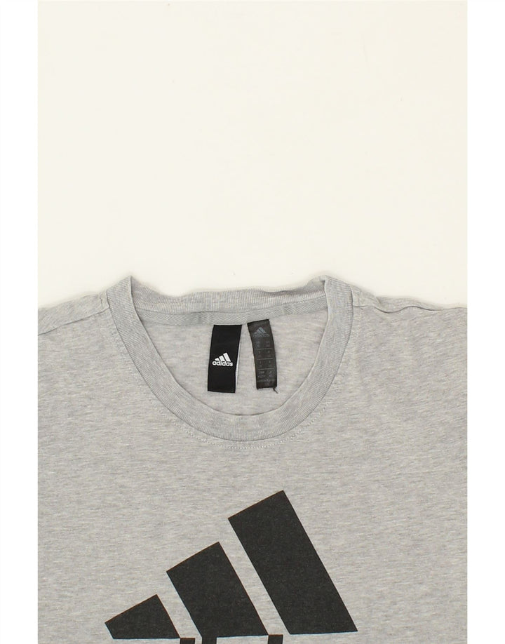 ADIDAS Mens Graphic T-Shirt Top XS Grey Cotton Vintage Adidas and Second-Hand Adidas from Messina Hembry 