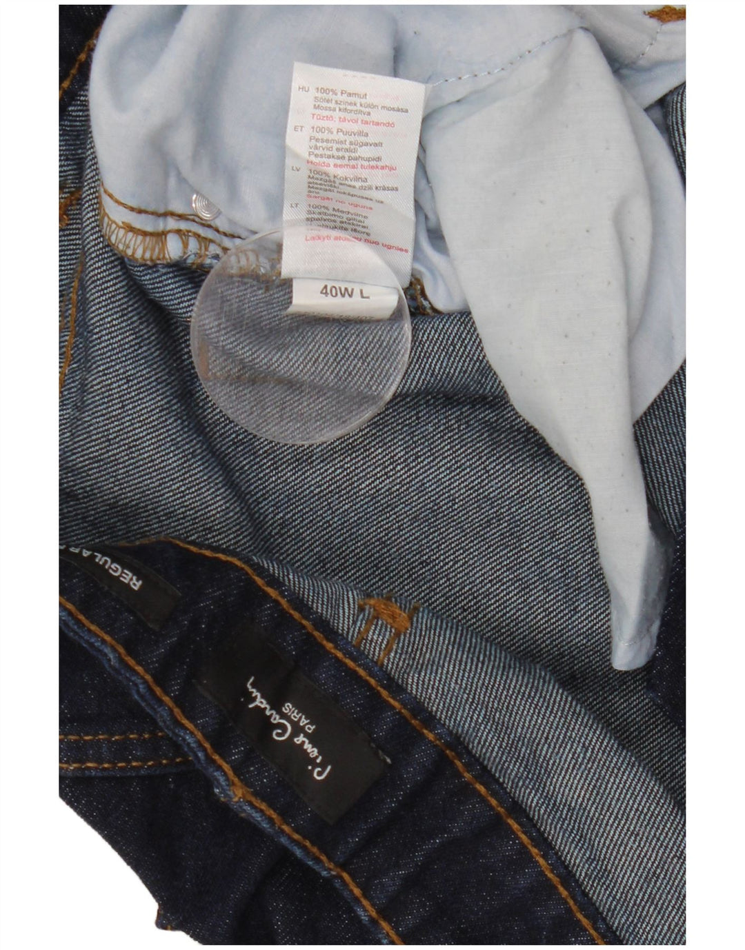 PIERRE CARDIN Mens Paris Regular Fit Jeans retos W40 L33 Azul marinho