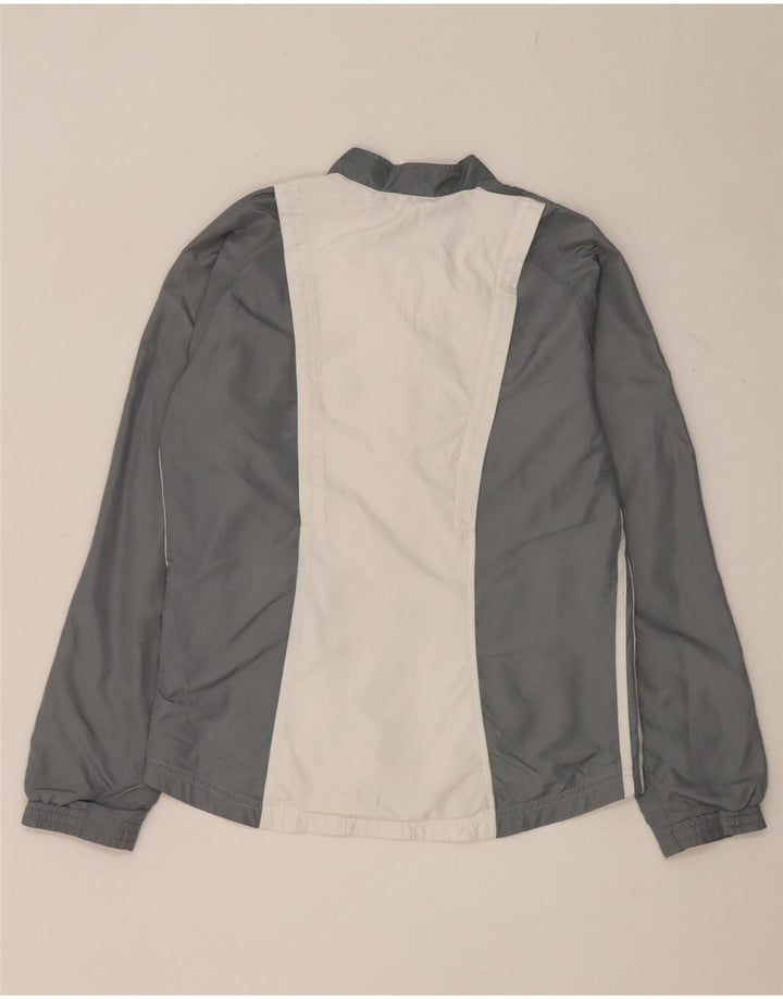 Adidas Womens Tracksuit Top Jacket UK 10 Small Grey Colourblock