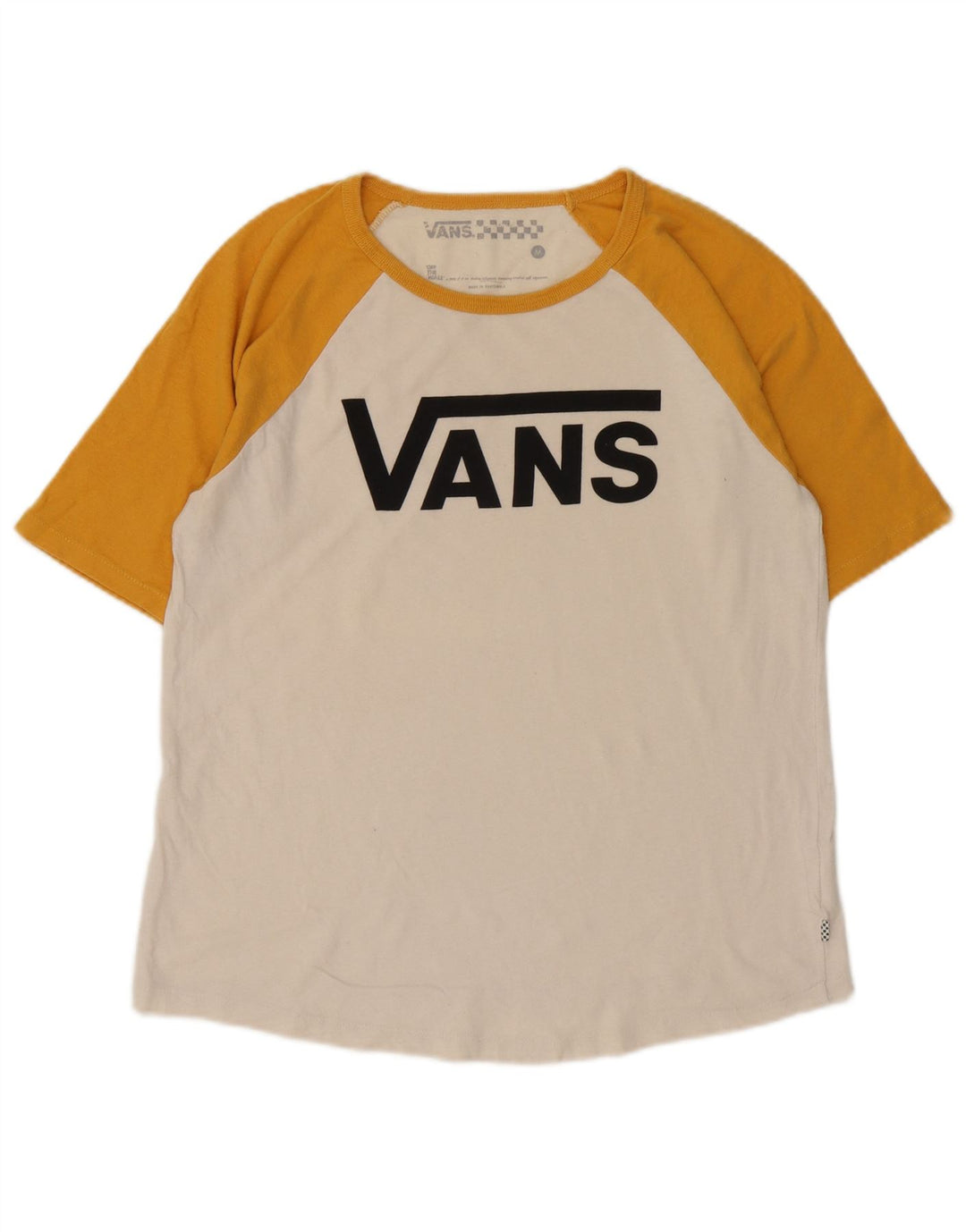 Vans Camiseta masculina gráfica Top médio branco colorblock algodão