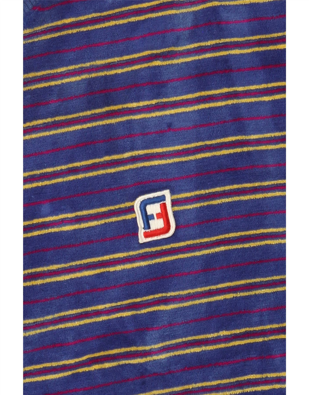 Camisola de veludo masculina vintage pequena listrada azul