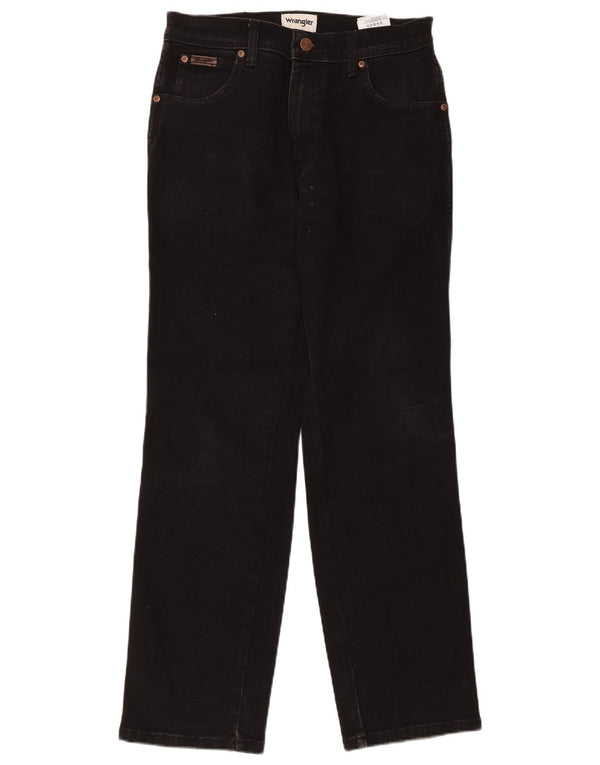 Wrangler Masculino Texas Straight Jeans W30 L30 Algodão Preto