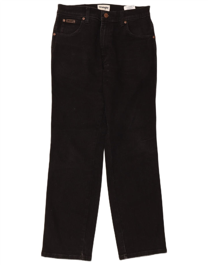 Wrangler Masculino Texas Straight Jeans W30 L30 Algodão Preto