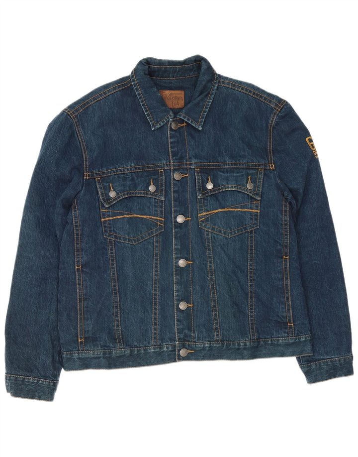 Jaqueta jeans masculina Tom Tailor UK 44 2XL algodão azul