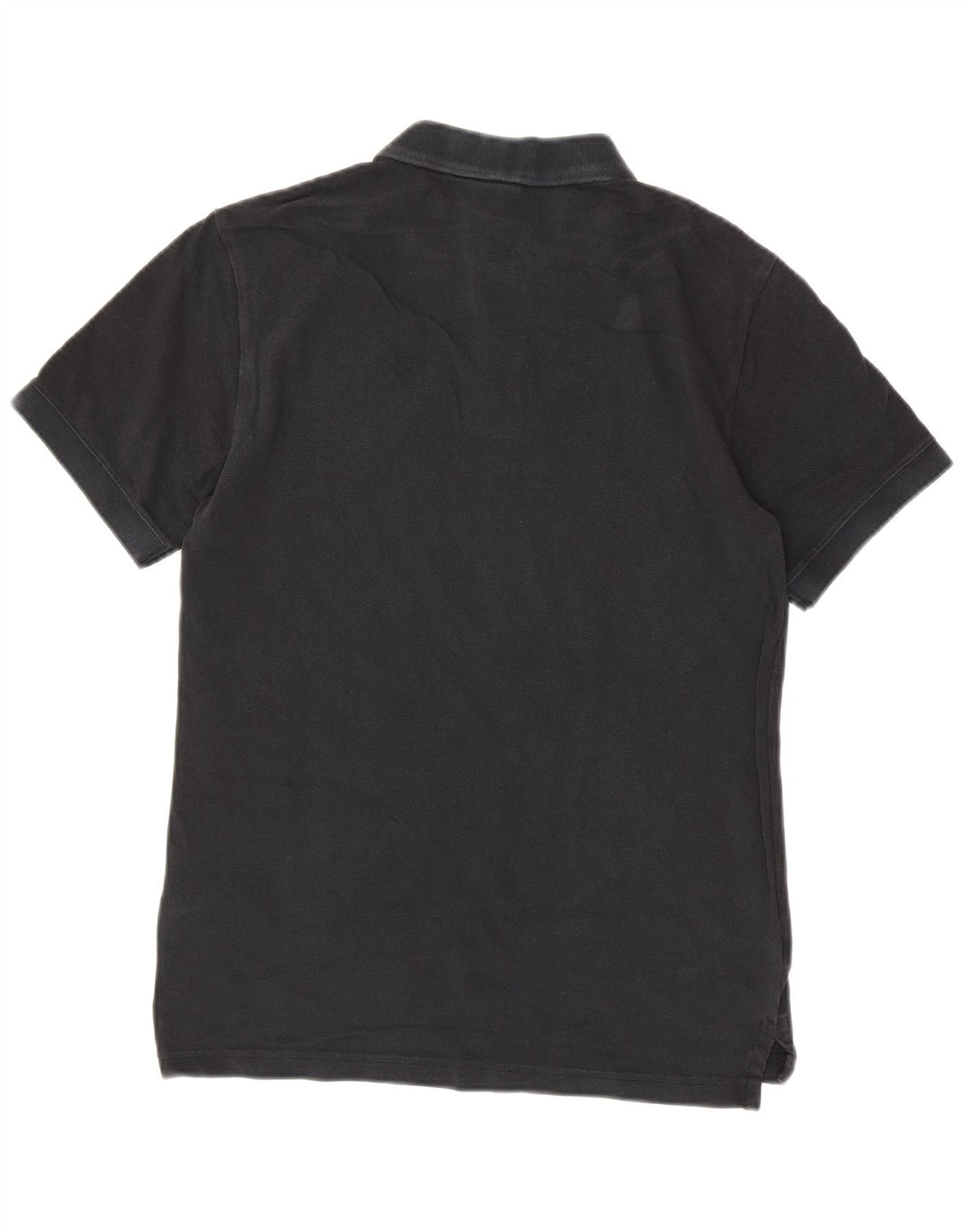 Camisa polo masculina NIKE pequena preta de algodão