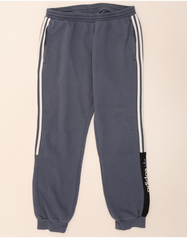 Adidas masculino gráfico calças de treino joggers grande azul colorblock