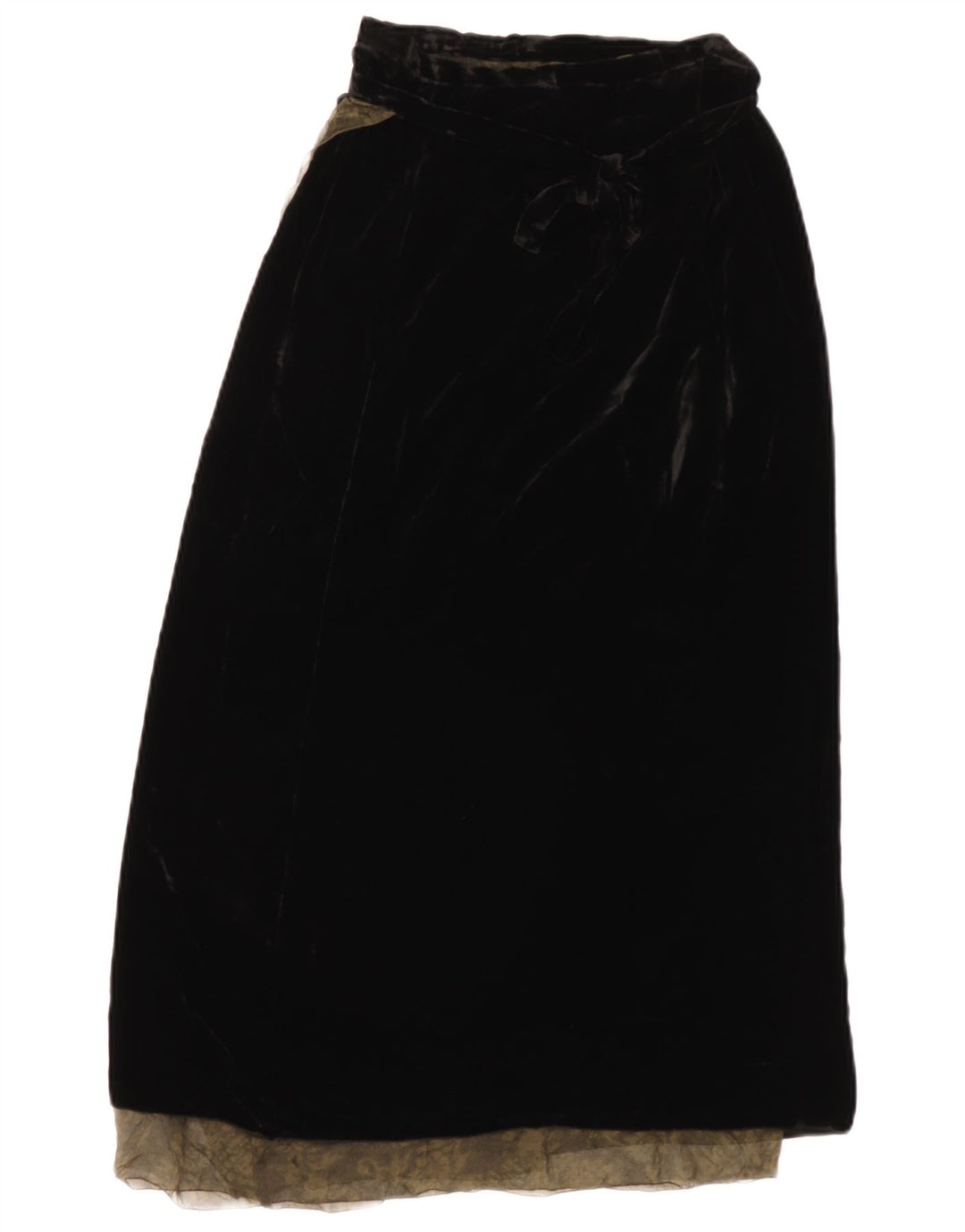 Saia feminina Aspesi Maxi Wrap IT 42 Médio W26 Viscose Paisley Preta
