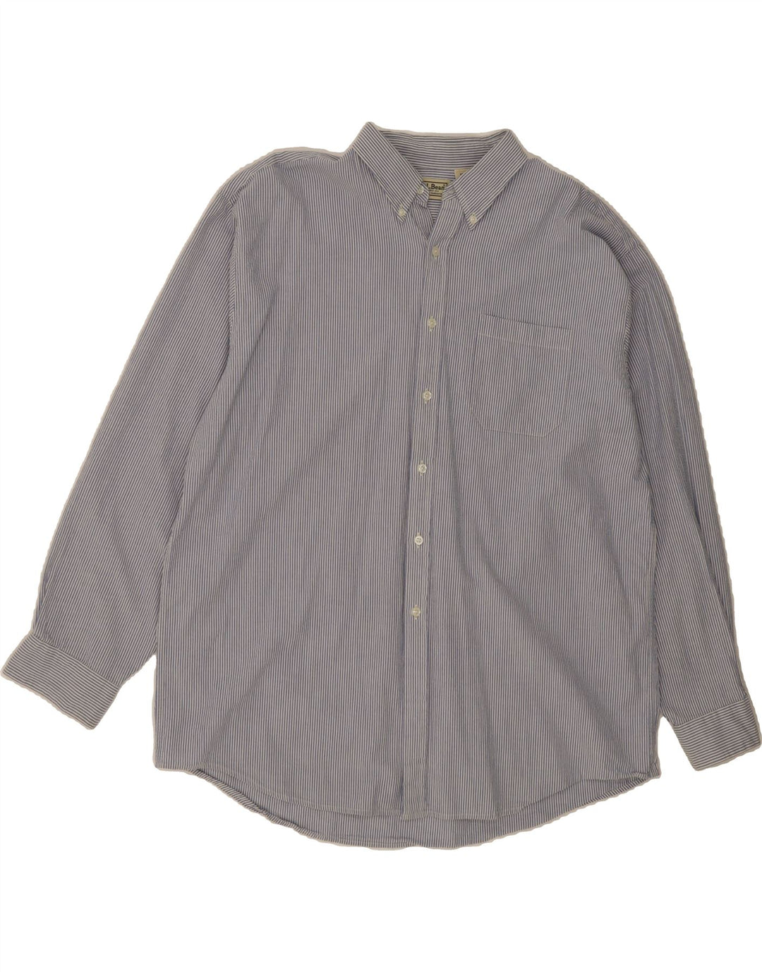 L.L.BEAN Mens Shirt XL Blue Pinstripe Cotton Vintage L.L.Bean and Second-Hand L.L.Bean from Messina Hembry 