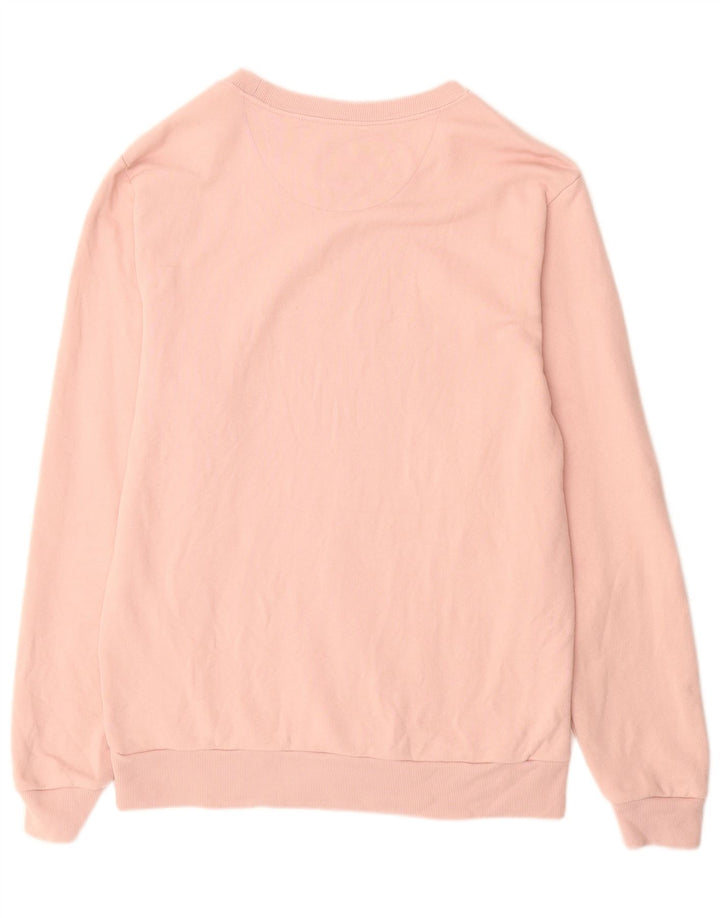 JACK WILLS Suéter gráfico masculino de algodão rosa médio