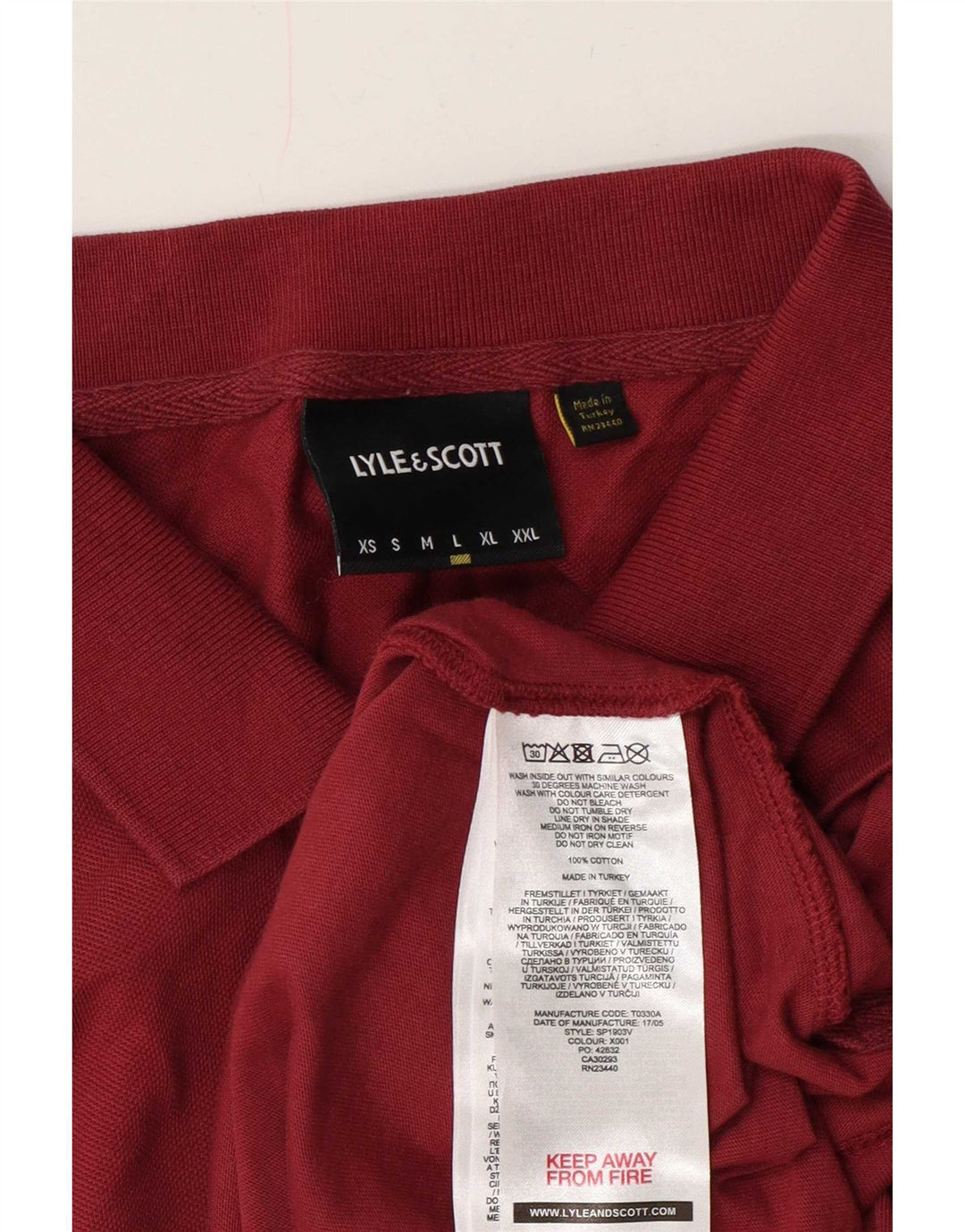 Camisa polo masculina Lyle & Scott grande algodão marrom