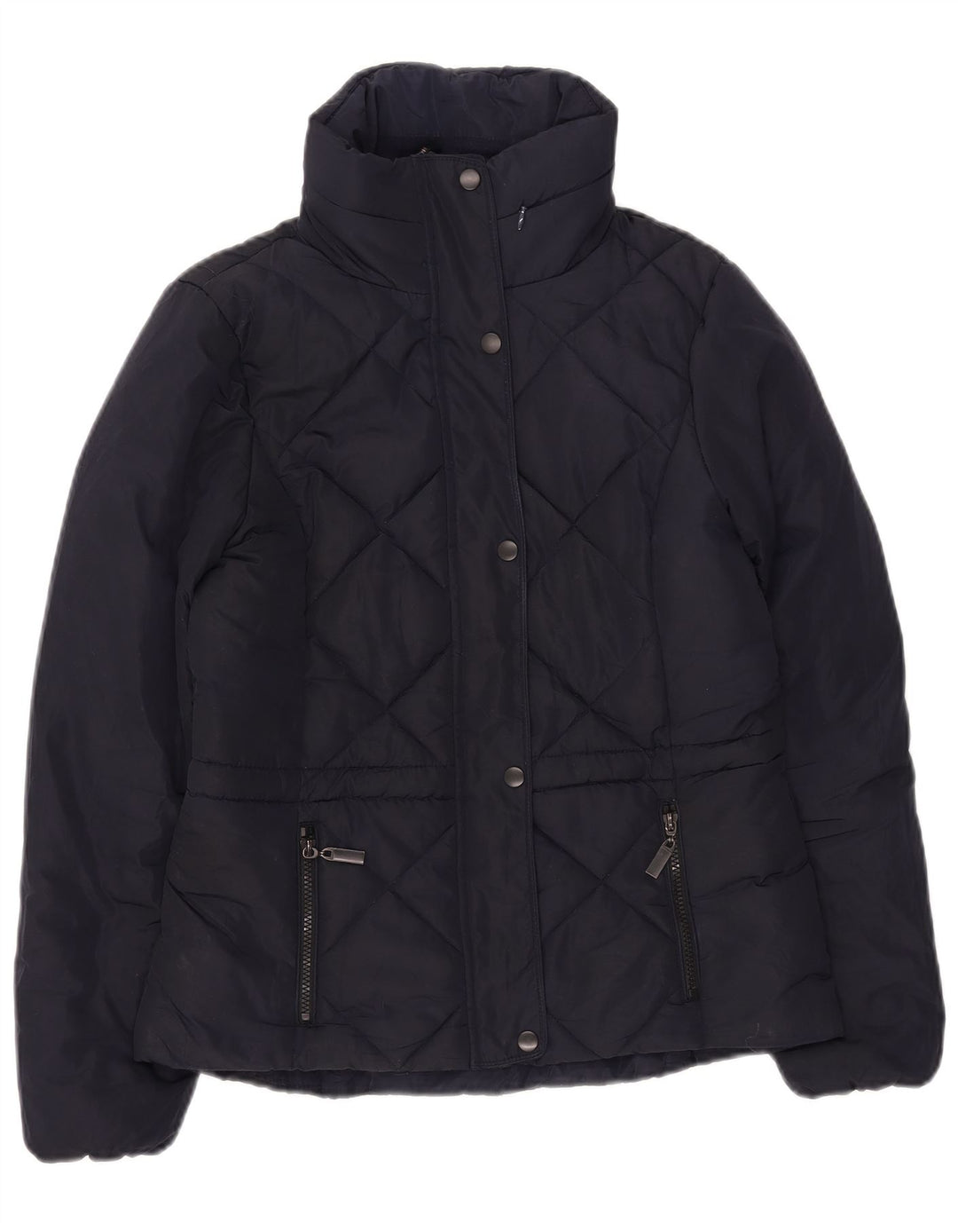 Jaqueta feminina acolchoada acolchoada Marks & Spencer Reino Unido 10 pequena azul marinho