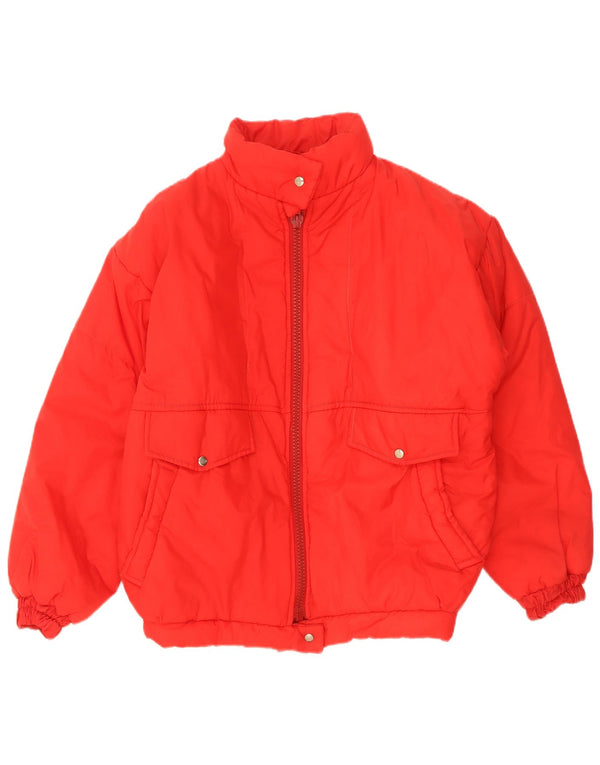 Jaqueta acolchoada feminina vintage UK 18 XL vermelha