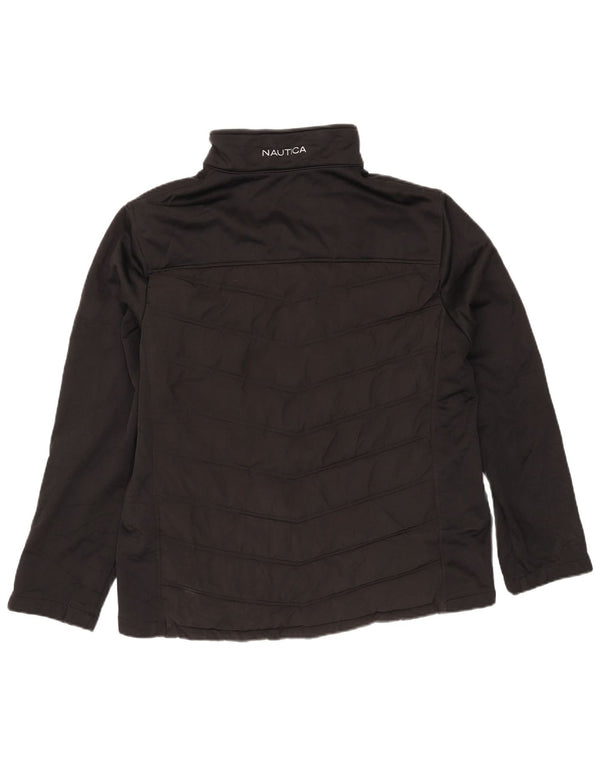 Jaqueta acolchoada masculina Nautica UK 40 grande poliéster preto