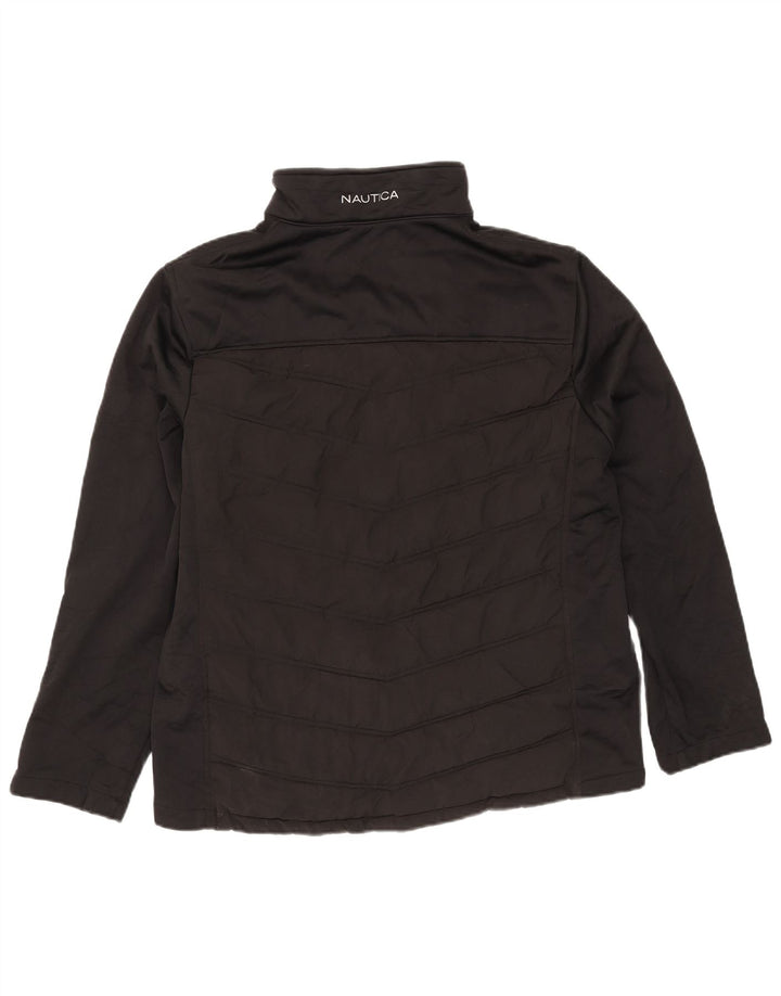 Jaqueta acolchoada masculina Nautica UK 40 grande poliéster preto
