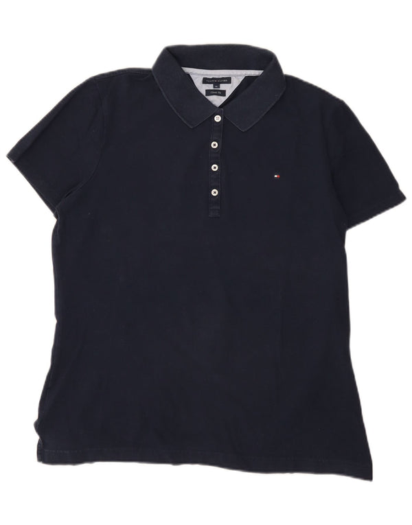 Camisa polo feminina Tommy Hilfiger Classic Fit Reino Unido 18 XL azul marinho algodão