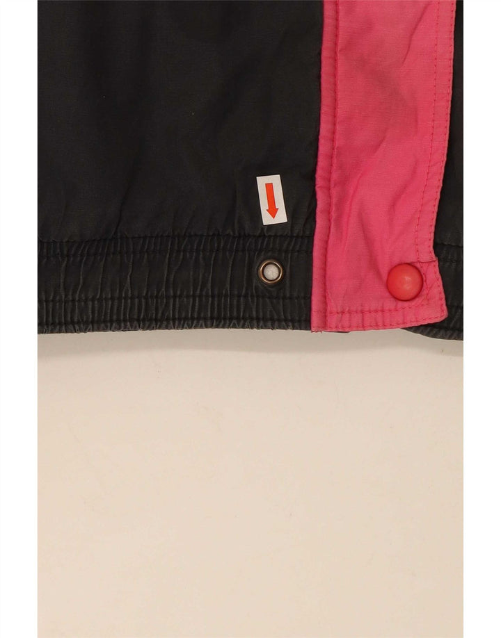 Jaqueta de esqui vintage feminina UK 18 XL Colorblock multicolorido