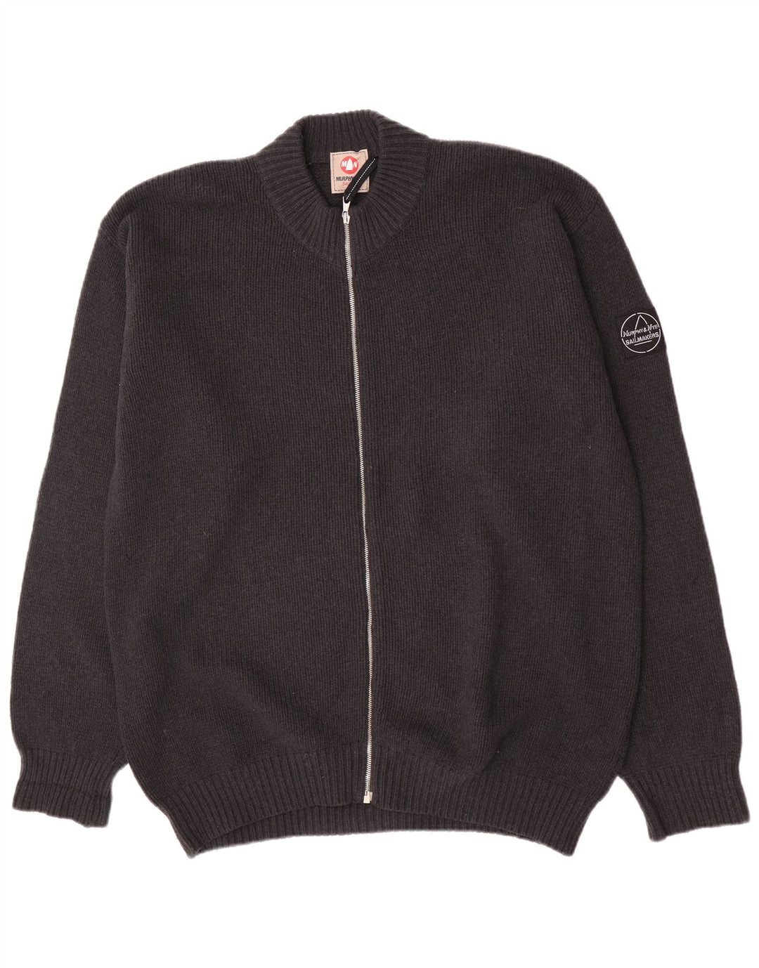 Suéter cardigã masculino Murphy & Nye XL lã cinza