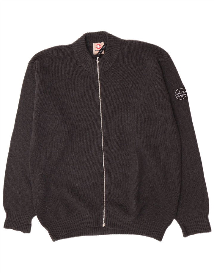 Suéter cardigã masculino Murphy & Nye XL lã cinza