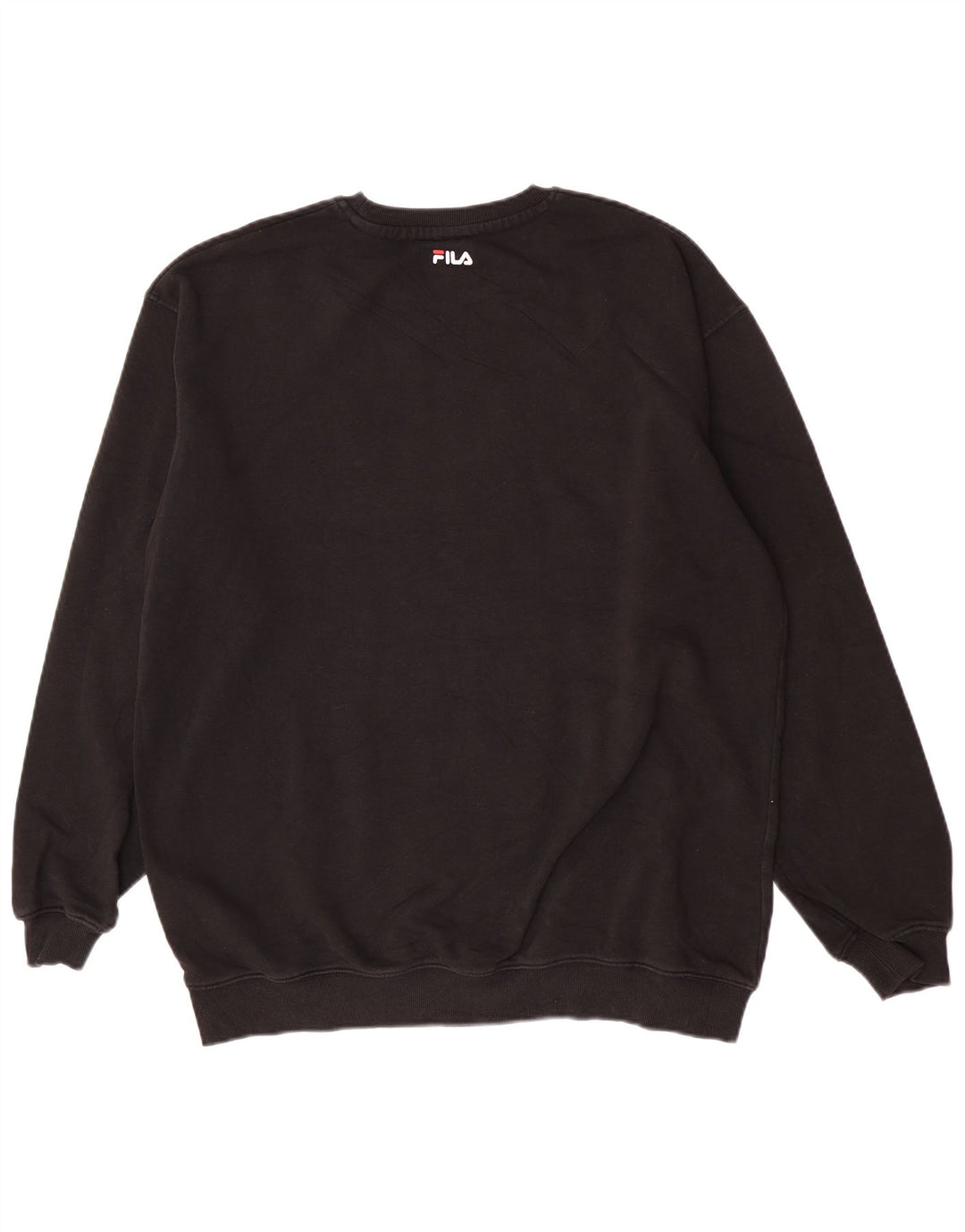 Fila moletom gráfico masculino jumper grande algodão preto