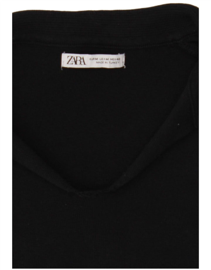 Camisa polo masculina ZARA média azul marinho