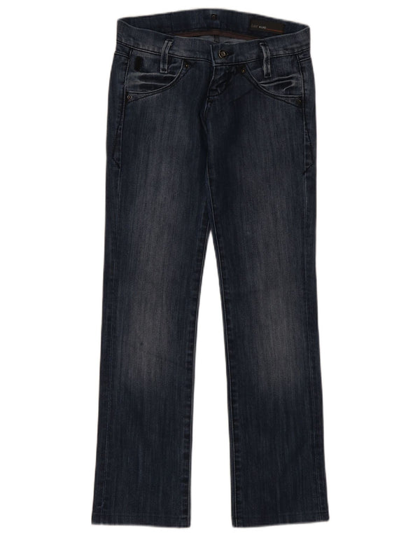Lee Womens Lynn Straight Jeans W25 L28 Azul Marinho Algodão
