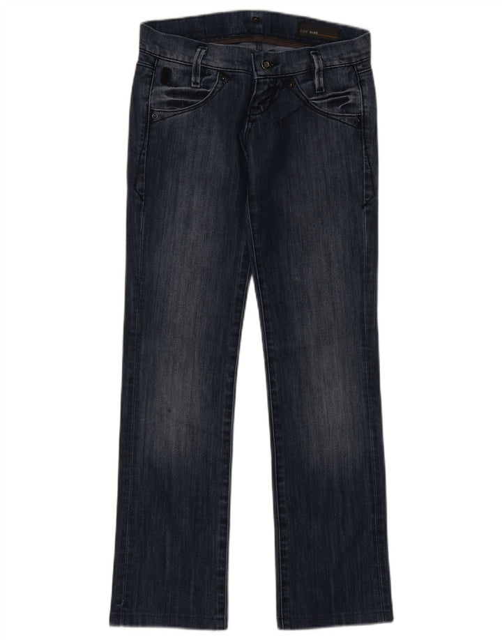 Lee Womens Lynn Straight Jeans W25 L28 Azul Marinho Algodão