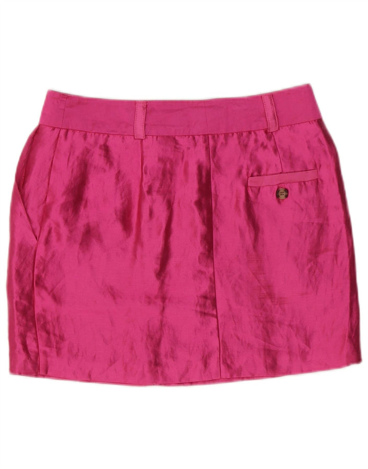 Mini saia feminina Topshop Reino Unido 10 pequena W30 rosa
