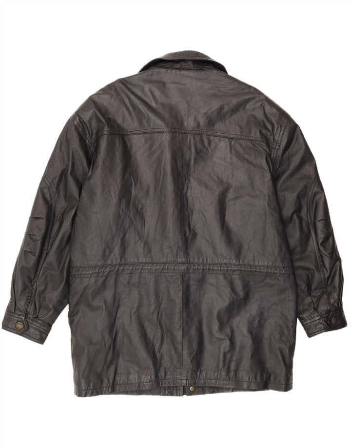Casaco de couro masculino Front Line UK 44 2XL preto