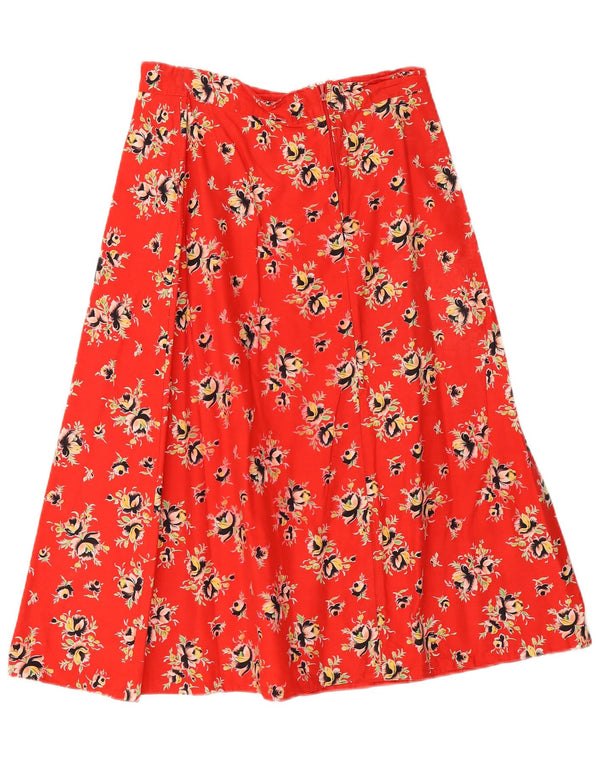Saia feminina vintage linha A W26 pequena floral vermelha
