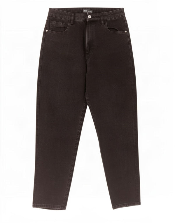 Calça jeans feminina cintura alta Zara EU 40 médio W30 L27 algodão preto